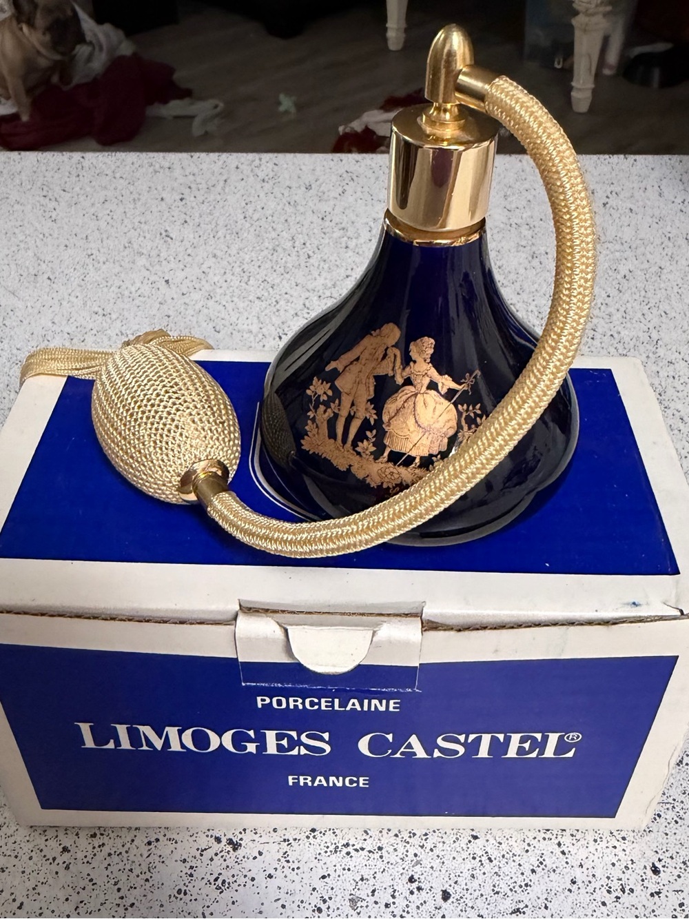 Limoges Castel France Perfume Atomizer Bottle New W/ Box